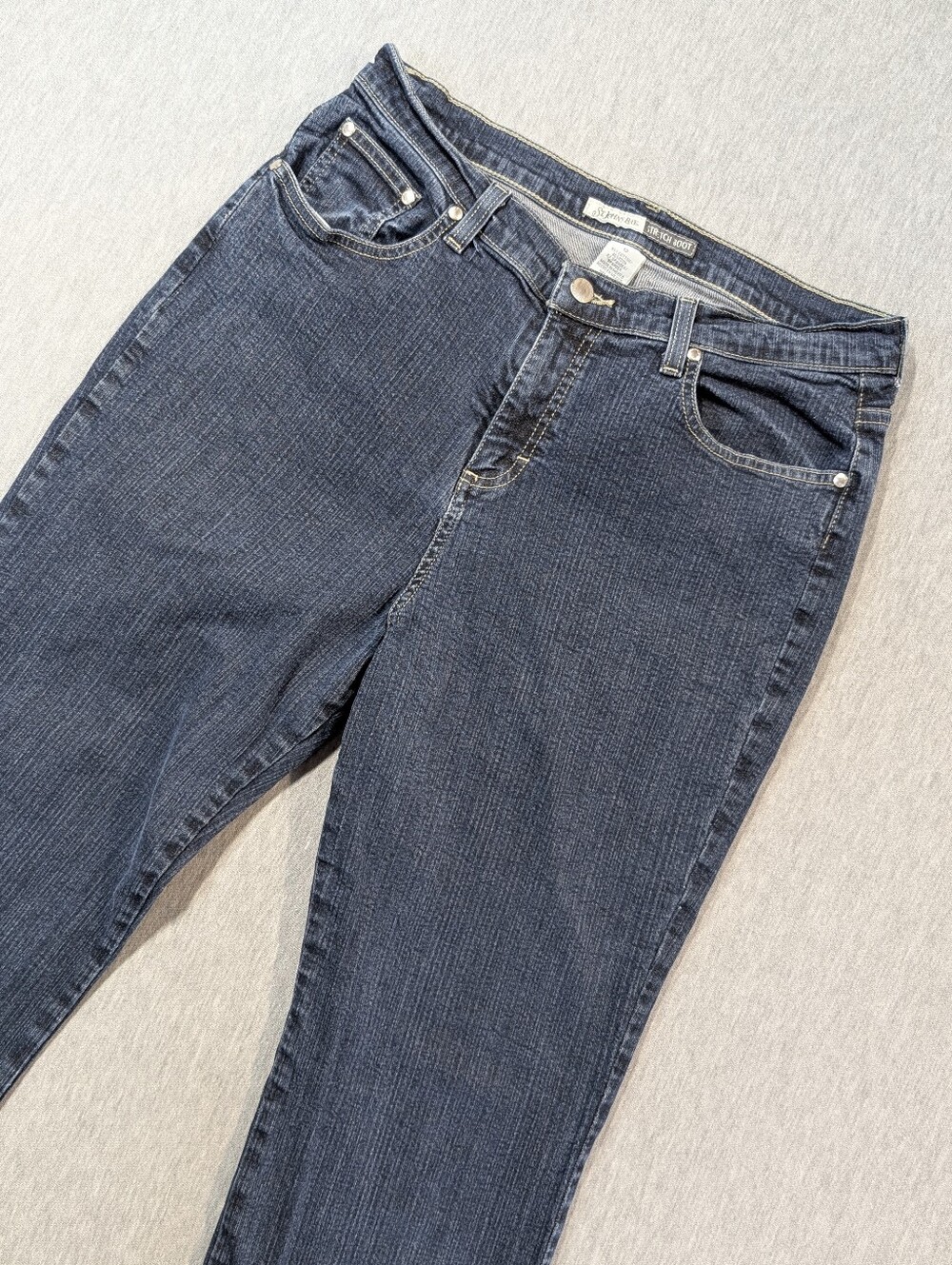 St. John's Bay Stretch Boot Jeans Women's 12 Dark Wash Blue